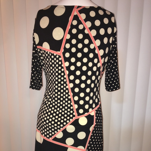STYLE & CO. CUTE DOT DESIGN BLACK-CREAM & ORANGE - Picture 4 of 8